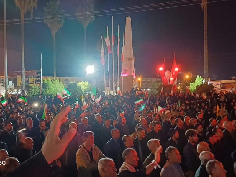 تجمع مردم نورآباد ممسنی در حمایت از امام خامنه‌ای